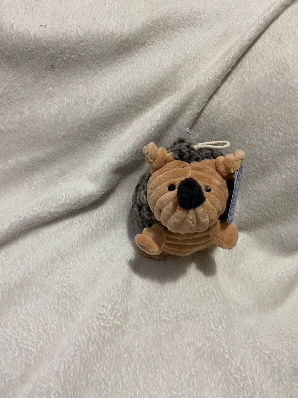 Vibrant Cozy Buddy Plush Hedgehog Toy - Gray & Brown